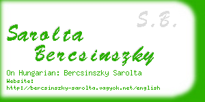 sarolta bercsinszky business card